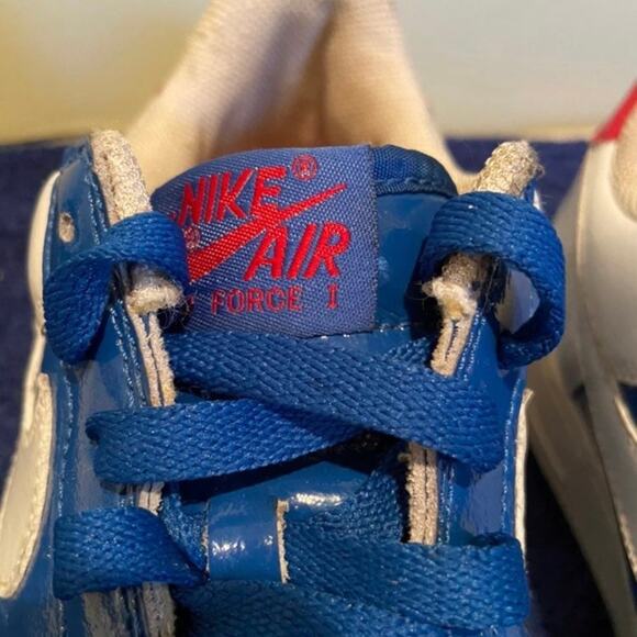 Nike Air Force One 1 2006 Men's 9 Low Sheed Blue And White Sneakers 306347-411 - Picture 10 of 12